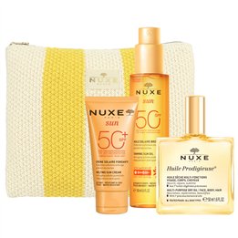 Summer Essentials Kit 2025 Set Nuxe: Sun, UV Protection, Sunscreen Cream, For Face, SPF 50, 50 ml + Huile Prodigieuse Multi-Purp