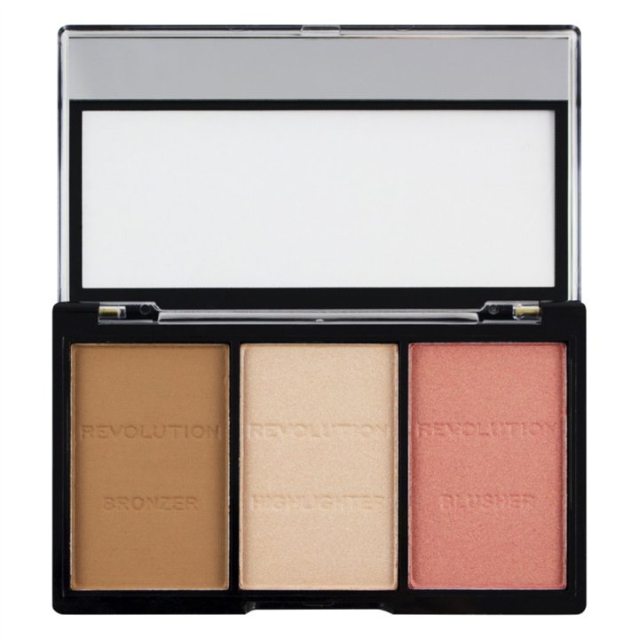 Makeup Revolution, Ultra Sculpt & Contour, Contouring Palette, Ultra Fair, 3 Shades, C01, 11 g - Teknashop Ltd