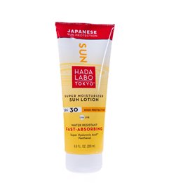 Hada Labo Tokyo, Sun, Hyaluronic Acid, Moisturiser, Sunscreen Lotion, 30, 200 ml - Teknashop Ltd