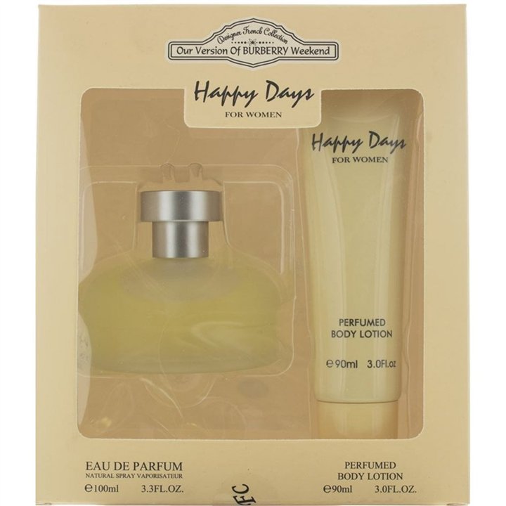 Set Designer French: Happy Days, Eau De Parfum, For Women, 100 ml + Happy Days, Hydrates, Body Lotion, 90 ml - Teknashop Ltd