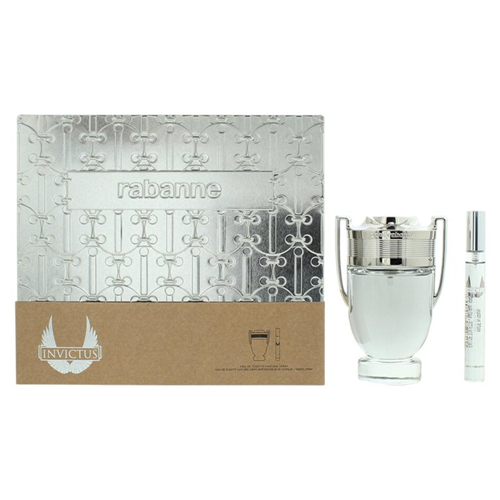 Set Paco Rabanne: Invictus, Eau De Toilette, For Men, 100 ml + Invictus, Eau De Toilette, For Men, 10 ml *Miniature - Teknashop 