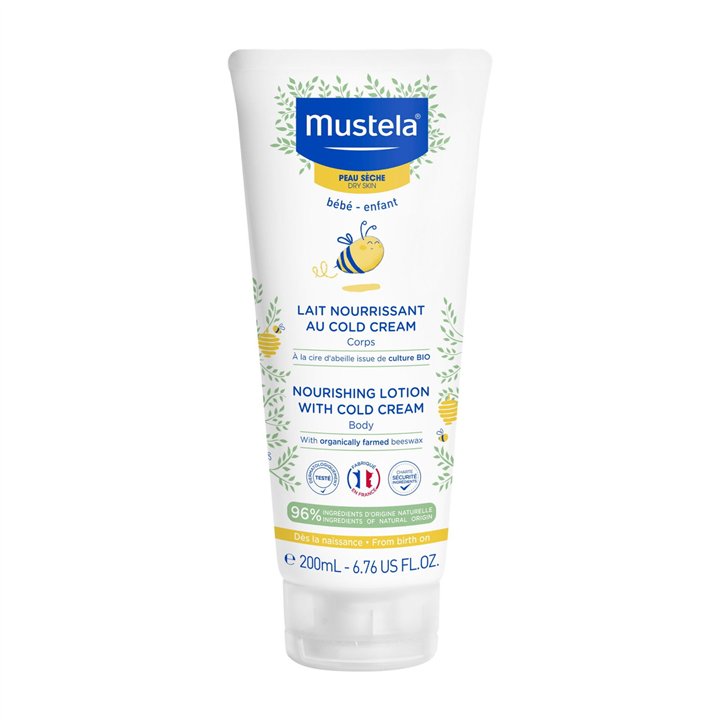 Mustela, Cold Cream, Natural Beeswax, Nourishing, Body Lotion, 200 ml - Teknashop Ltd