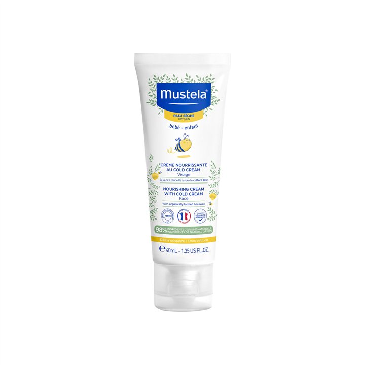 Mustela, Cold Cream, Natural Beeswax, Nourishing, Cream, For Face, 40 ml - Teknashop Ltd