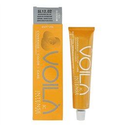 Intercosmo, Voila 3C Intense Superlight, Permanent Hair Dye, 12.02 Silver Ice Super Blonde, 60 ml - Teknashop Ltd