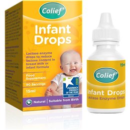 Colief, Infant Drops, Lactase Enzyme, Anti-Colic, Drops, 15 ml - Teknashop Ltd