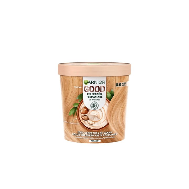 Garnier Good Coloración Permanente 8,0 Rubio Miel 1 U - unisex - Teknashop Ltd