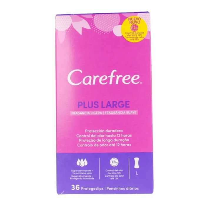Carefree Plus Large Pantyliners 36 Units - unisex - Teknashop Ltd