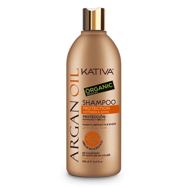 Kativa Argan Oil Shampoo Protection Softness & Shine 500ml - unisex - Teknashop Ltd