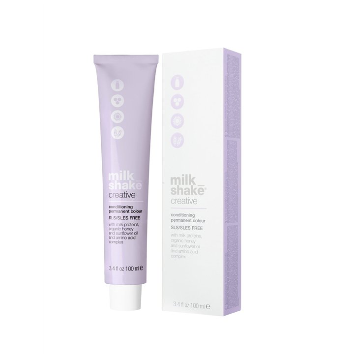 Milk Shake, Creative, SLS/SLES-Free, Permanent Hair Dye, 8.018NA Natural Ash Light Blond, 100 ml - Teknashop Ltd