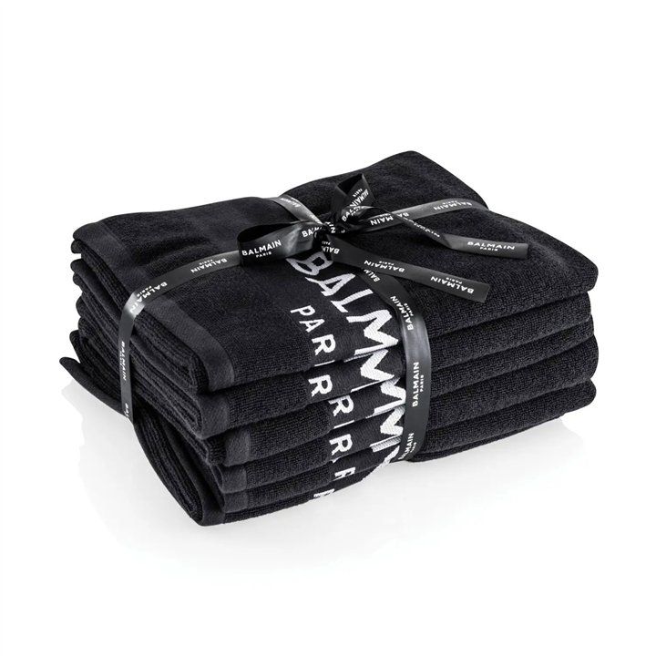 Set, Balmain, Black Bleach Proof Salon, Salon Textile Towel, 6 pcs - Teknashop Ltd