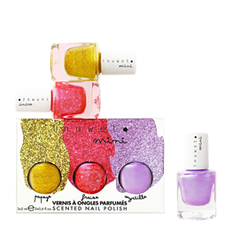 Set Inuwet: Papaye, Nail Polish, 5 ml *Miniature + Fraise, Nail Polish, 5 ml *Miniature + Myrtille, Nail Polish, 5 ml *Miniature