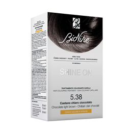 BioNike, Shine On, Permanent Hair Dye, 538 Light Chocolate Brown, 145 ml