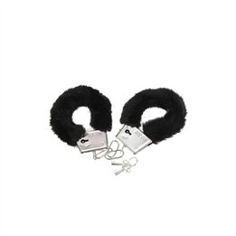 Hundcuffs with fur Black - 8412345035647 - Teknashop Ltd