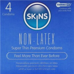 SKINS - LATEX-FREE CONDOMS PACK OF 4 - D-245913 - Teknashop Ltd