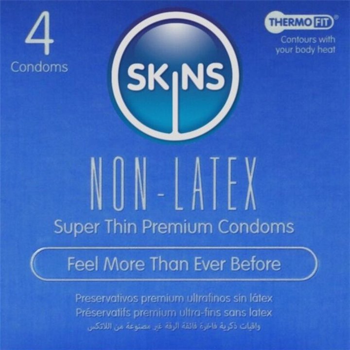 SKINS - LATEX-FREE CONDOMS PACK OF 4 - D-245913 - Teknashop Ltd