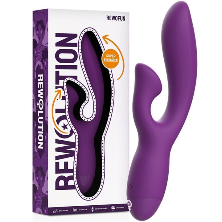 REWOLUTION - REWOFUN FLEXIBLE VIBRATOR WITH RABBIT - D-228559 - Teknashop Ltd