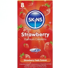 SKINS - STRAWBERRY PREMIUM CONDOMS PACK 8 - D-244410