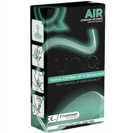 UNIQ - AIR LATEX FREE FEMALE CONDOM 3 UNITS - D-222263
