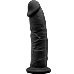 SILEXD - MODEL 2 REALISTIC PENIS PREMIUM SILEXPAN SILICONE BLACK 19 CM - D-237261