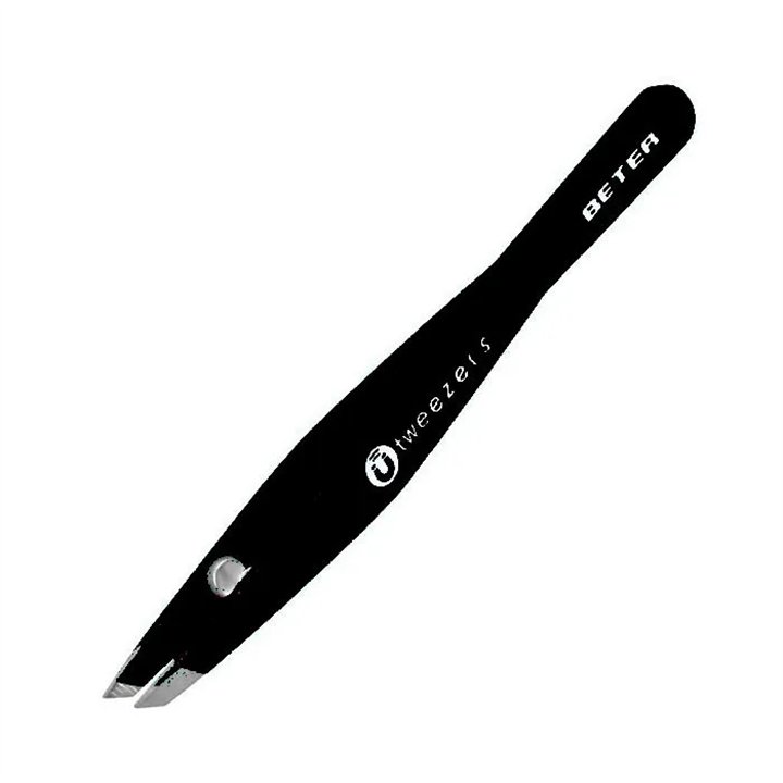 Beter Tweezers Magnetic Slanted Tip Black - unisex - Teknashop Ltd
