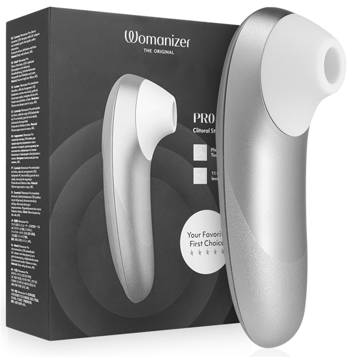 WOMANIZER - PRO VIBRANT CLITORAL STIMULATOR SILVER GREY - D-245717 - Teknashop Ltd