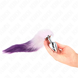 KINK - ANAL PLUG SIZE L 10 X 4 CM WITH SYNTHETIC TAIL 40 CM PURPLE - D-240675