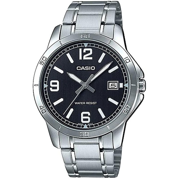 CASIO COLLECTION Mod. CASUAL DATE - BLACK - WW.MTP-V004D-1B2UDF - Teknashop Ltd