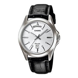 CASIO COLLECTION Mod. DAY DATE - LEATHER, WHITE - WW.MTP-1370L-7AVDF - Teknashop Ltd