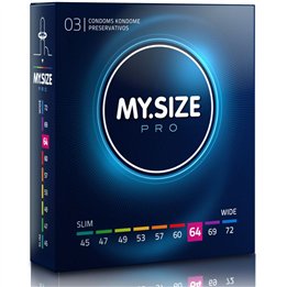 MY SIZE - PRO CONDOMS 64 MM 3 UNITS - D-228873 - Teknashop Ltd