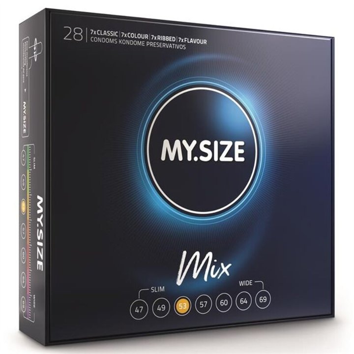 MY SIZE - MIX CONDOMS 53 MM 28 UNITS - D-233576 - Teknashop Ltd
