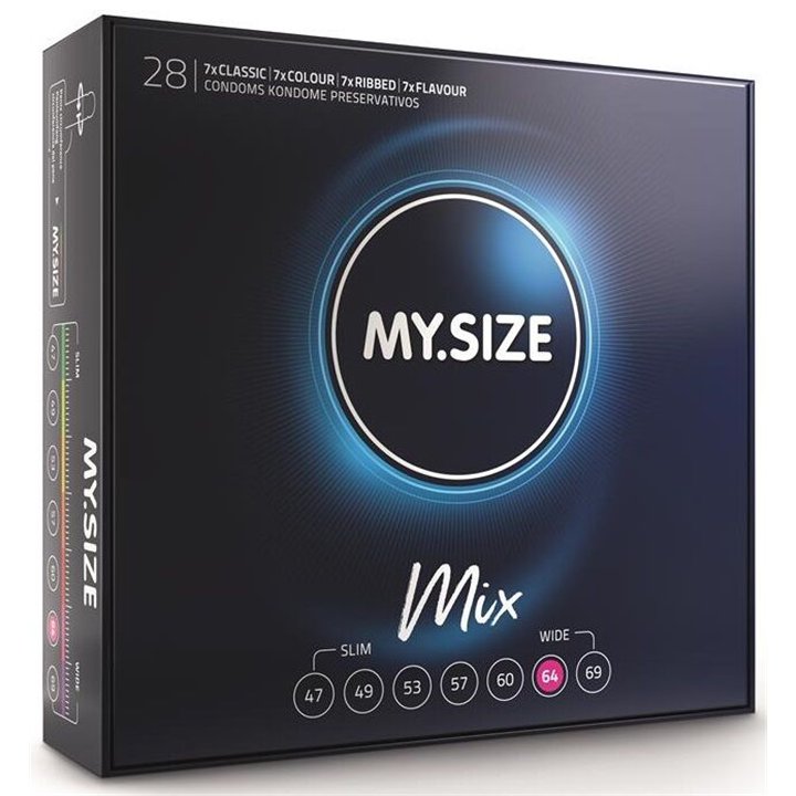MY SIZE - MIX CONDOMS 64 MM 28 UNITS - D-233579 - Teknashop Ltd