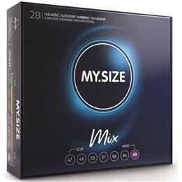 MY SIZE - MIX CONDOMS 69 MM 28 UNITS - D-233580 - Teknashop Ltd