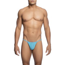 MOB - TRANSPARENT T-SHAPED THONG AQUA SIZE L/XL - D-243552