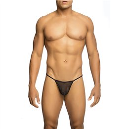MOB - TRANSPARENT T-SHAPED THONG BLACK SIZE S/M - D-243555 - Teknashop Ltd
