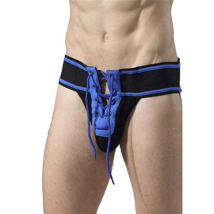 MOB - FETISH JOCKSTRAP FOOTBALL BLUE SIZE L - D-243514 - Teknashop Ltd