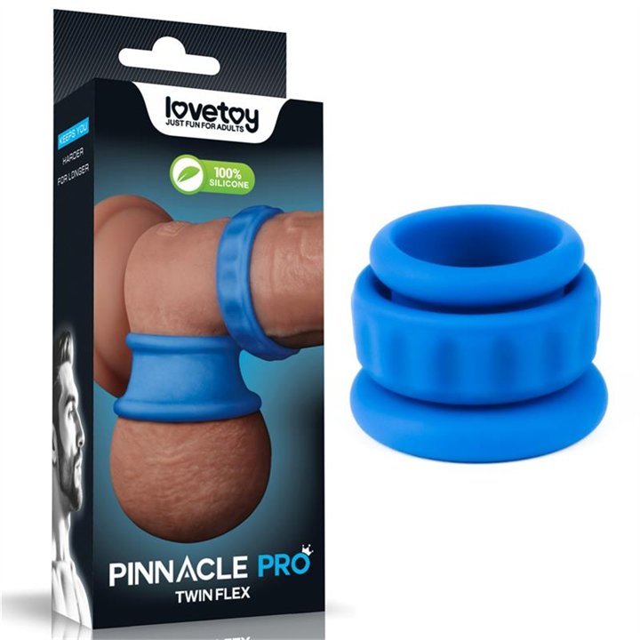 Pinnacle Pro Twin Flex Stretcher Double Penis Ring - LO-LV443014 - Teknashop Ltd