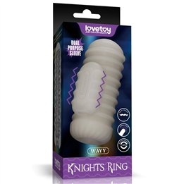 Knights Ring Vibrating Dual Purpose Sleeve Wavy - LO-LV314113 - Teknashop Ltd