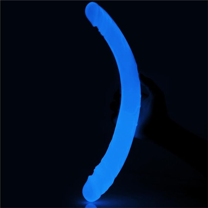 Double Dildo Lumino 14.5 Blue Light - LO-LV319024 - Teknashop Ltd