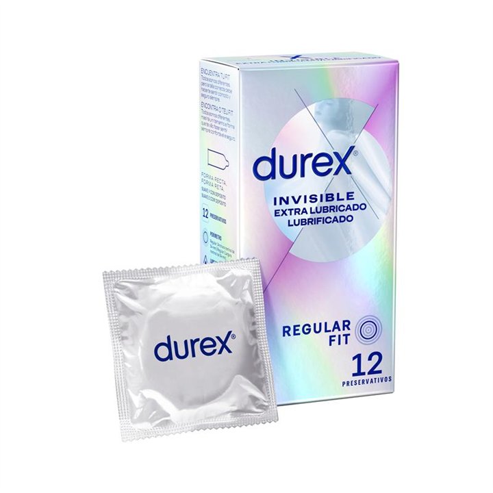 Condoms Invisible Extra Lub 12ud - 8428076000427 - Teknashop Ltd