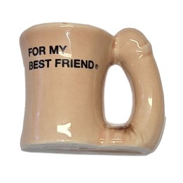 DIABLO PICANTE – CERAMIC MUG MAGNET WITH PENIS HANDLE “FOR MY BEST FRIEND” - D-243978 - Teknashop Ltd