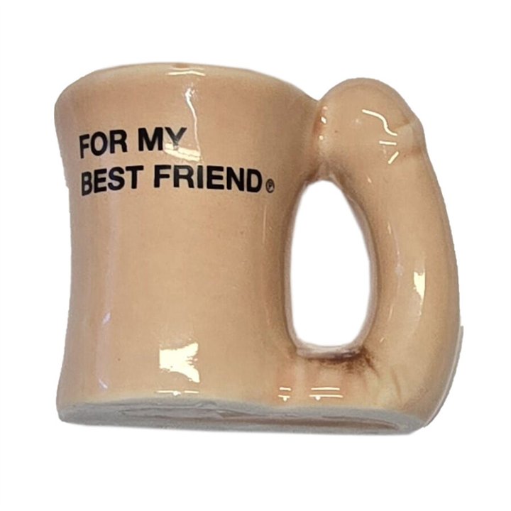 DIABLO PICANTE – CERAMIC MUG MAGNET WITH PENIS HANDLE “FOR MY BEST FRIEND” - D-243978 - Teknashop Ltd