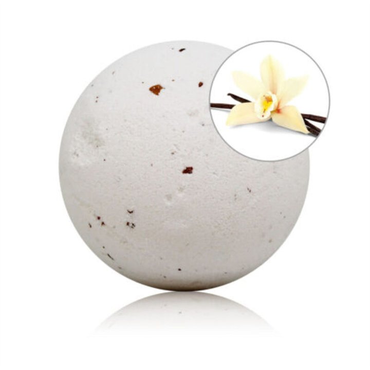 TALOKA - VANILLA SCENTED BATH BOMB WITH ROSE PETALS - D-232569 - Teknashop Ltd