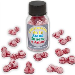 DIABLO PICANTE - 12 HEALTH-MONEY-LOVE CANDIES PENIS SHAPE STRAWBERRY/CHERRY - D-242364 - Teknashop Ltd