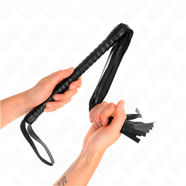 KINK - WHIP WITH BLACK TEXTURED HANDLE 48.5 CM - D-240692 - Teknashop Ltd