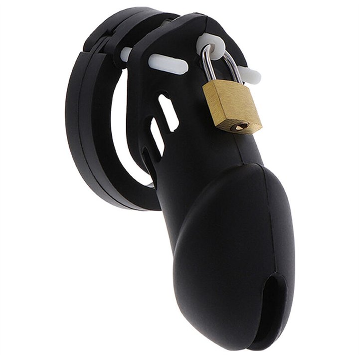 HIDDEN DESIRE - EXTREME CHASTITY COCK CAGE SILICONE SIZE L BLACK - D-241481 - Teknashop Ltd