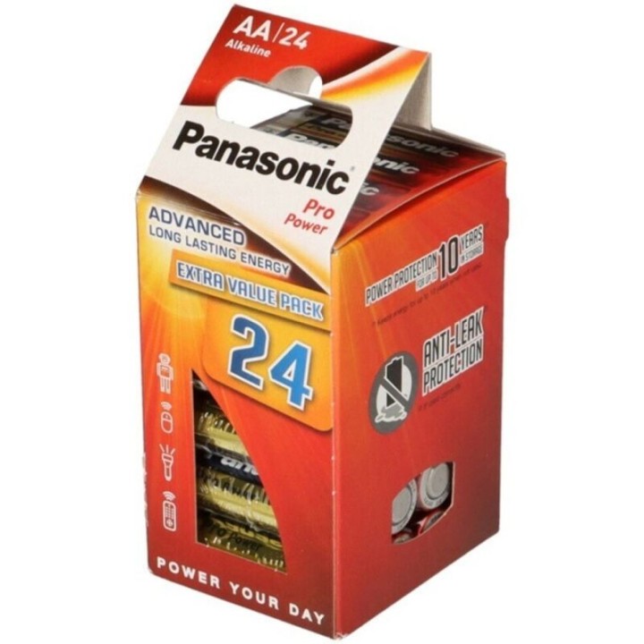 PANASONIC - PRO POWER ALKALINE AA BATTERY LR6 PACK*24 - D-242545 - Teknashop Ltd