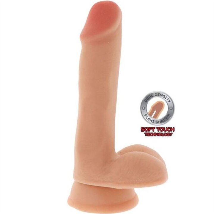 GET REAL - DUAL DENSITY DILDO 17 CM BALLS SKIN - D-234590