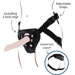 GET REAL - STRAP-ON DELUXE HARNESS BLACK - D-234617