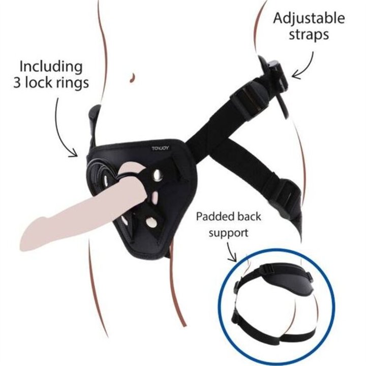 GET REAL - STRAP-ON DELUXE HARNESS BLACK - D-234617