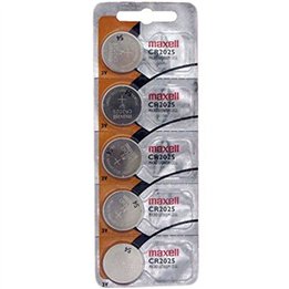 MAXELL - LITHIUM BUTTON BATTERY CR2025 3V BLISTER*5 - D-242563